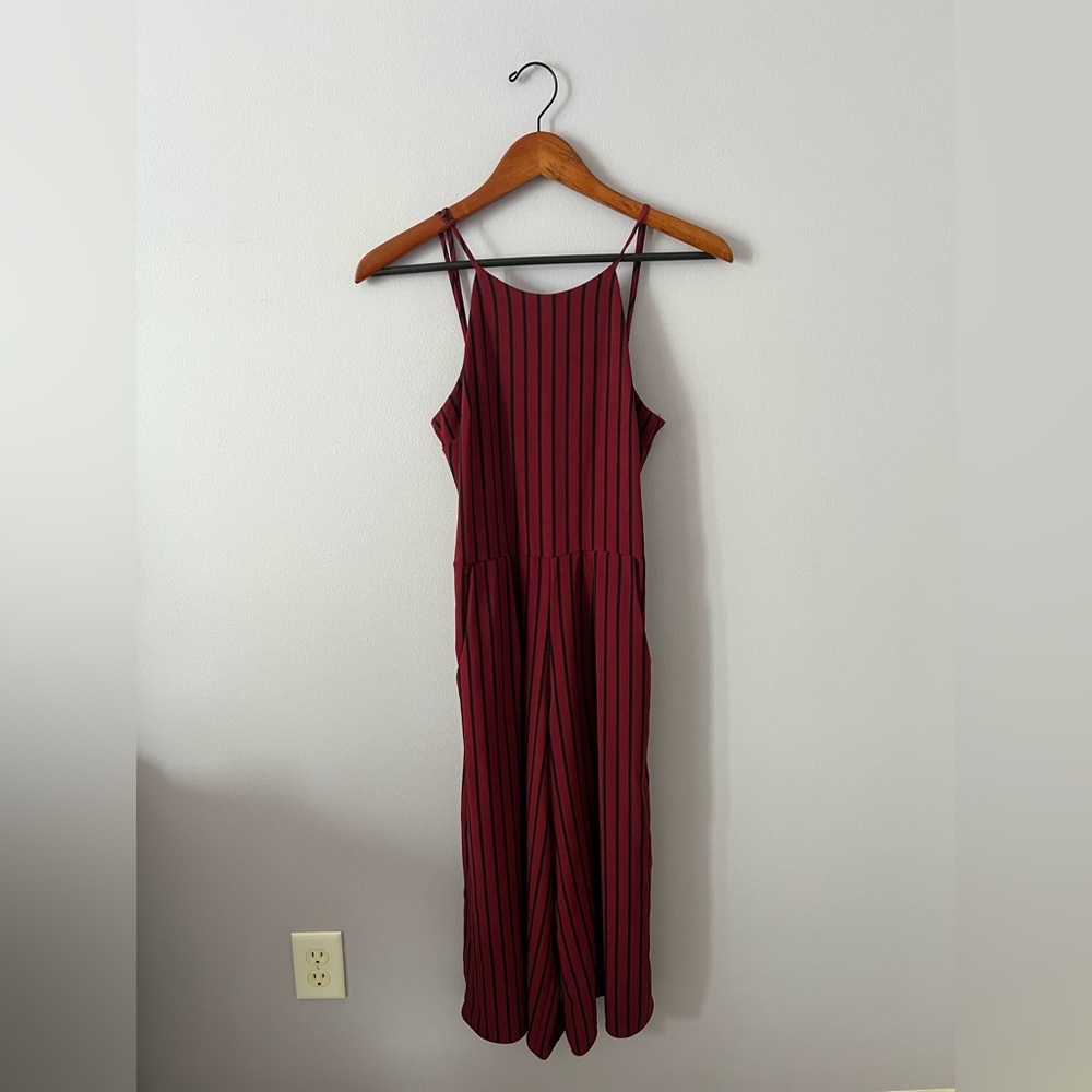Striped Wide Leg Jumpsuit